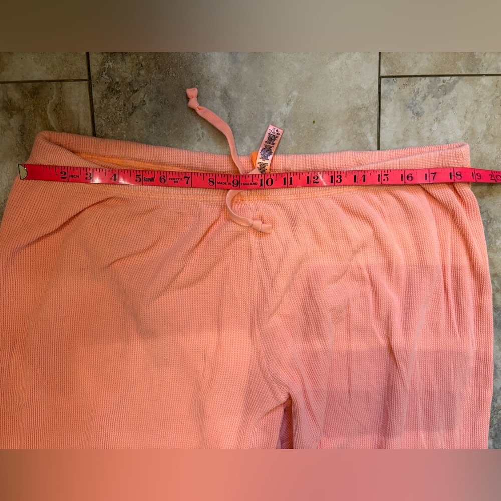SKIMS Waffle Knit Straight Leg Loose Fit Cotton Pants In Coral Women’s Size 2X - Picture 7 of 7